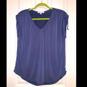 Green Envelope top, blue, L